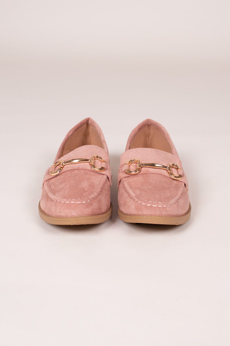 Loafers m. spänne, Rosa