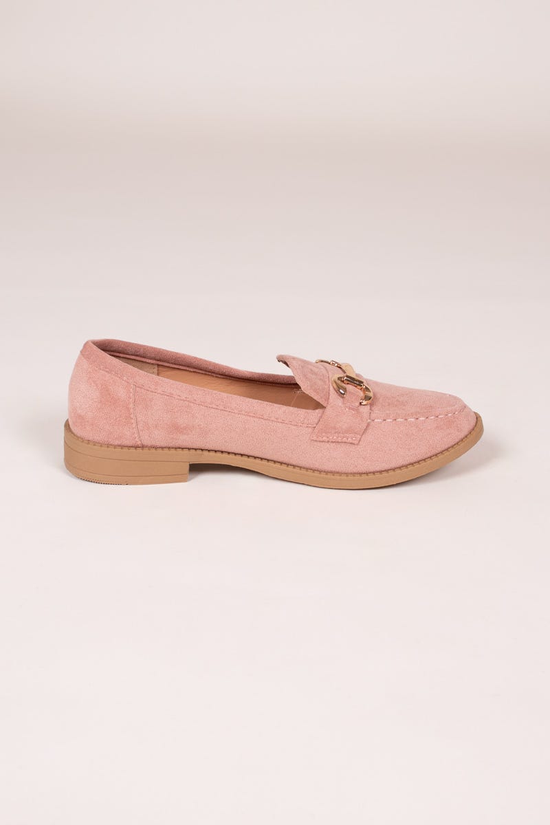 Loafers m. spänne, Rosa