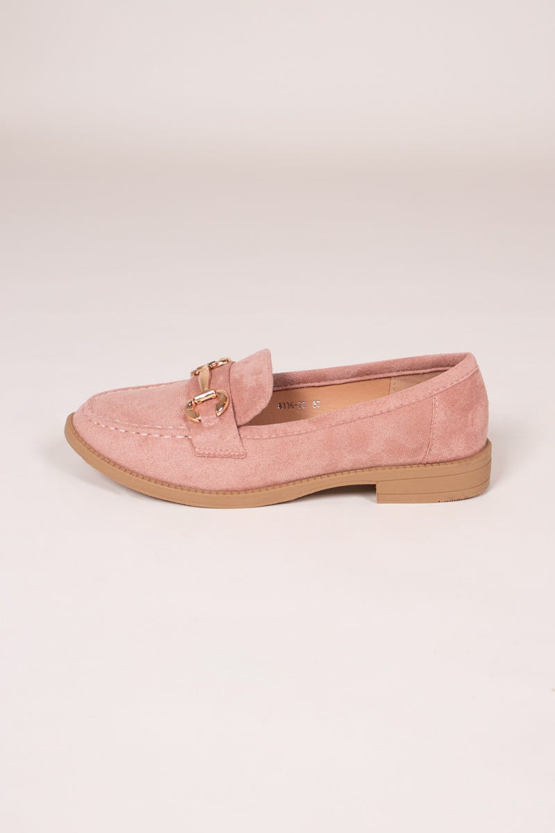 Loafers m. spänne, Rosa