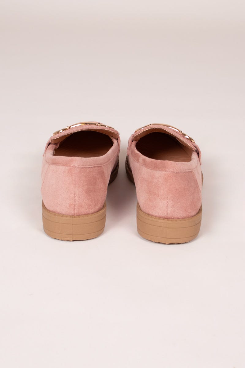 Loafers m. spänne, Rosa