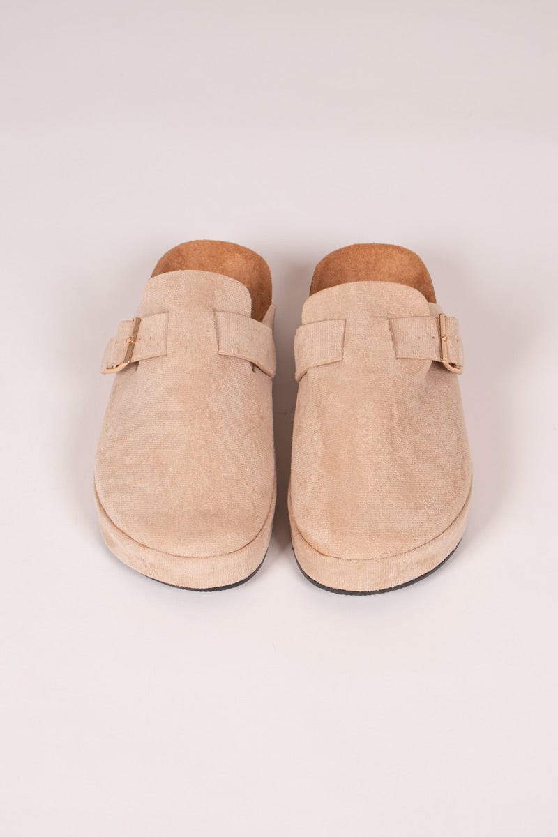 Slippers m. tjock sula, Beige