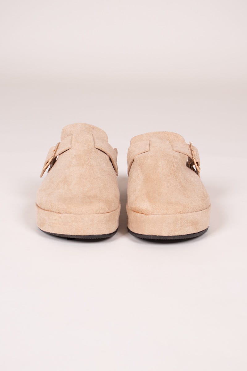 Slippers m. tjock sula, Beige