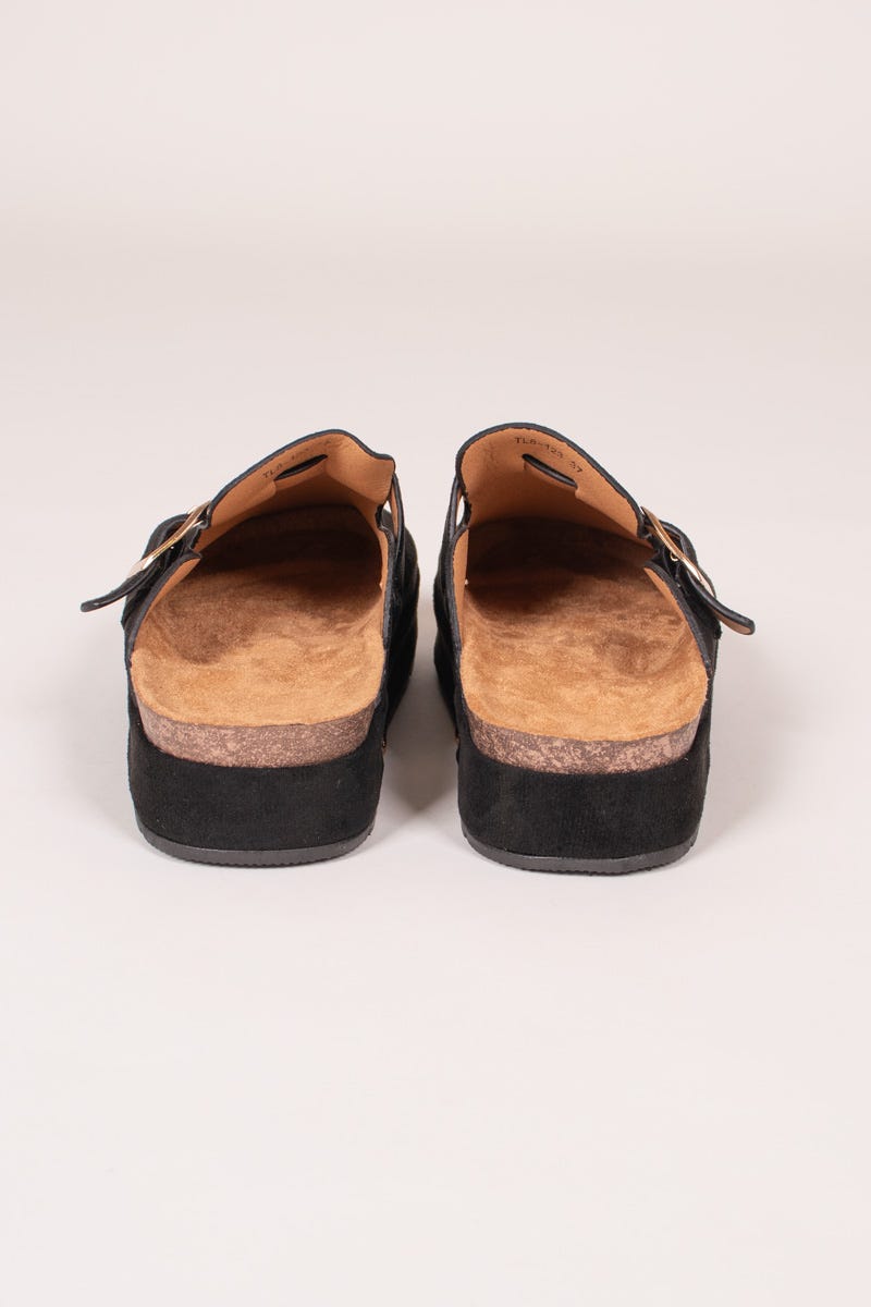 Slippers m. tjock sula, Svart