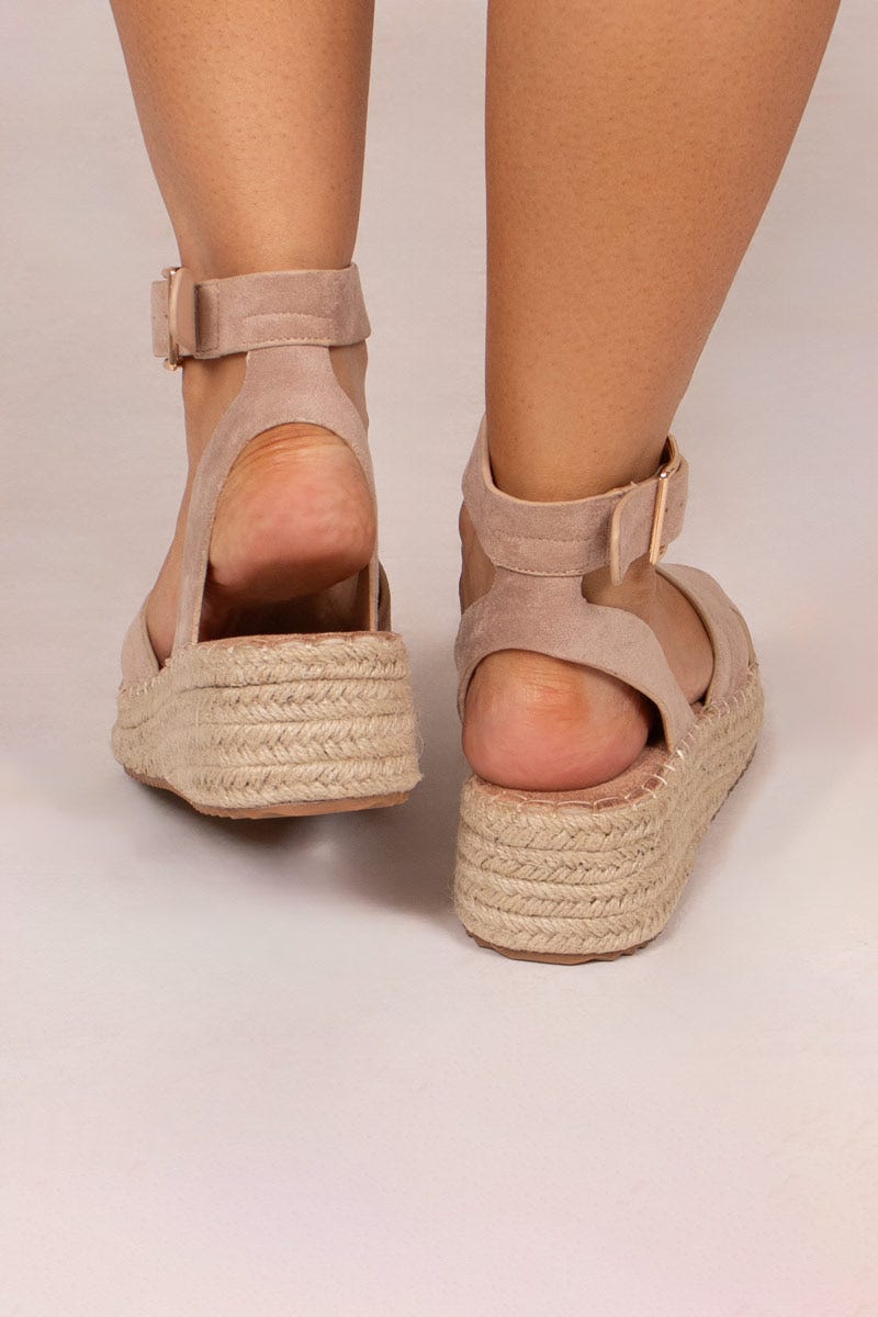 Espadrillos sandaler, Beige