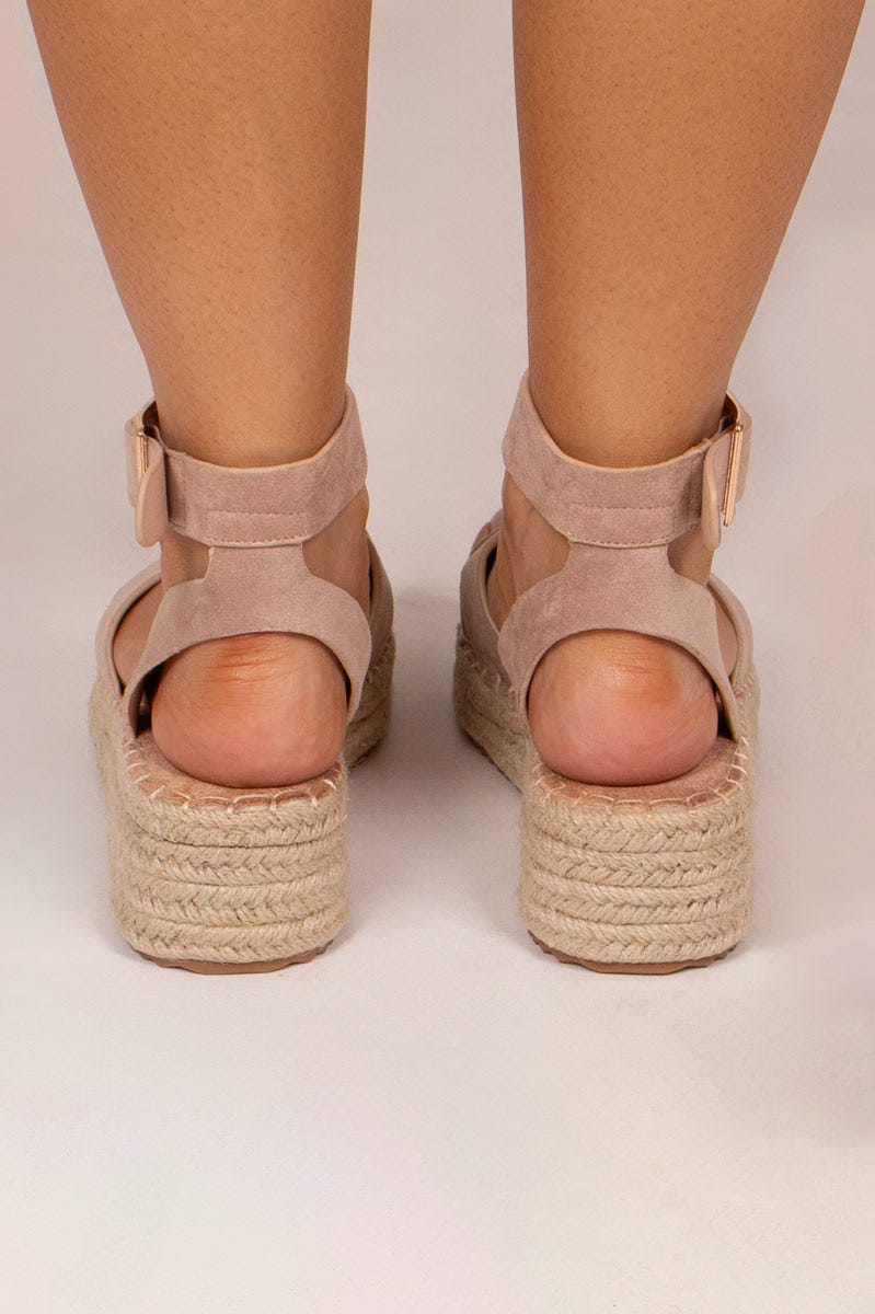 Espadrillos sandaler, Beige