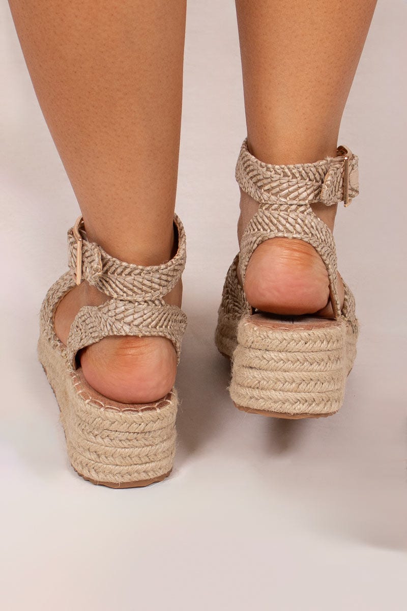 Espadrillos sandaler, Taupe