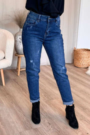 Highwaist jeans m. slid Denim