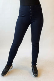 Jeggings m. knapdetaljer  Navy