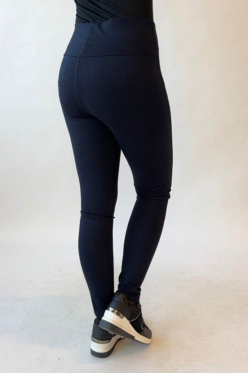 Jeggings m. knappdetaljer,  Navy