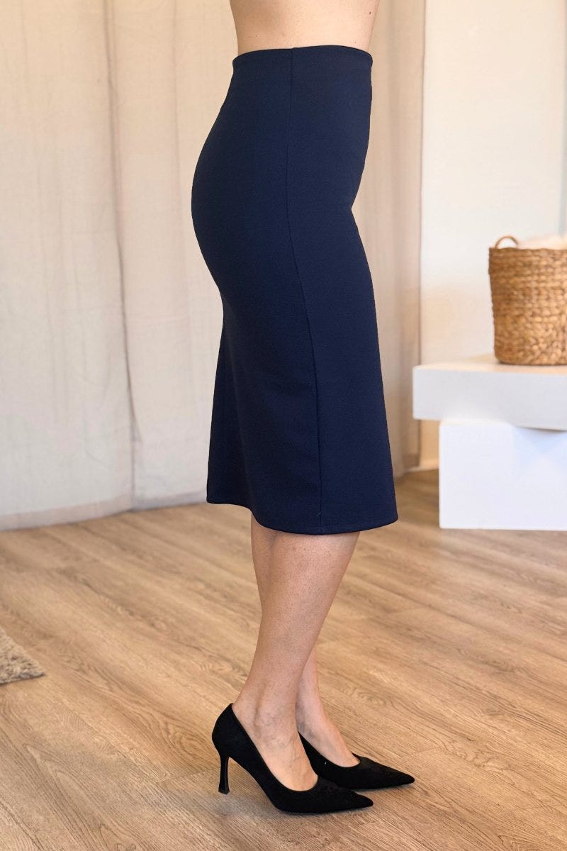 Midi nederdel Navy