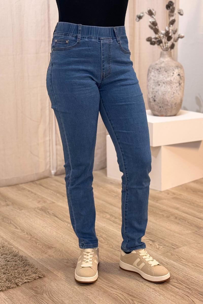 Plus size slim fit-jeggings, Denim