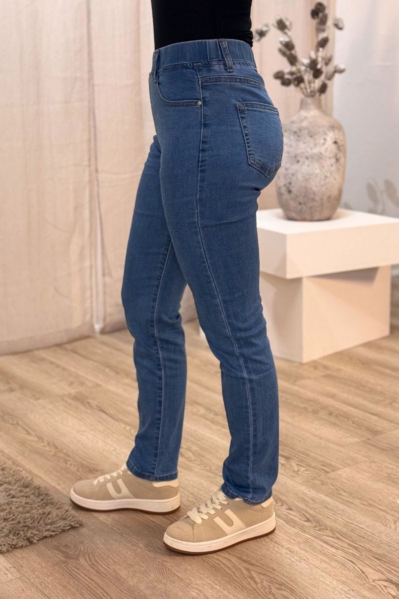 Plus size slim fit-jeggings, Denim