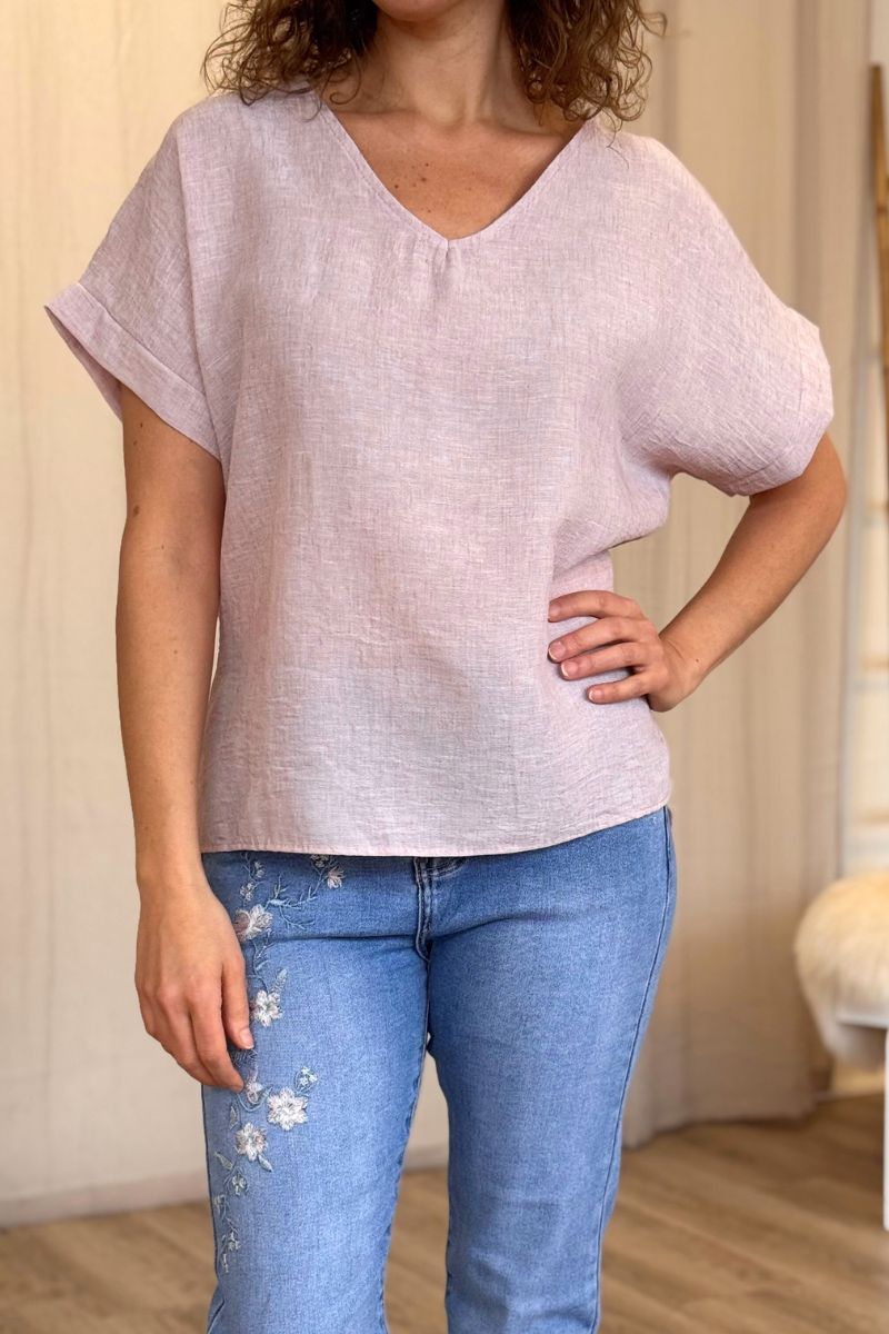 Rutig T-shirt Rosa