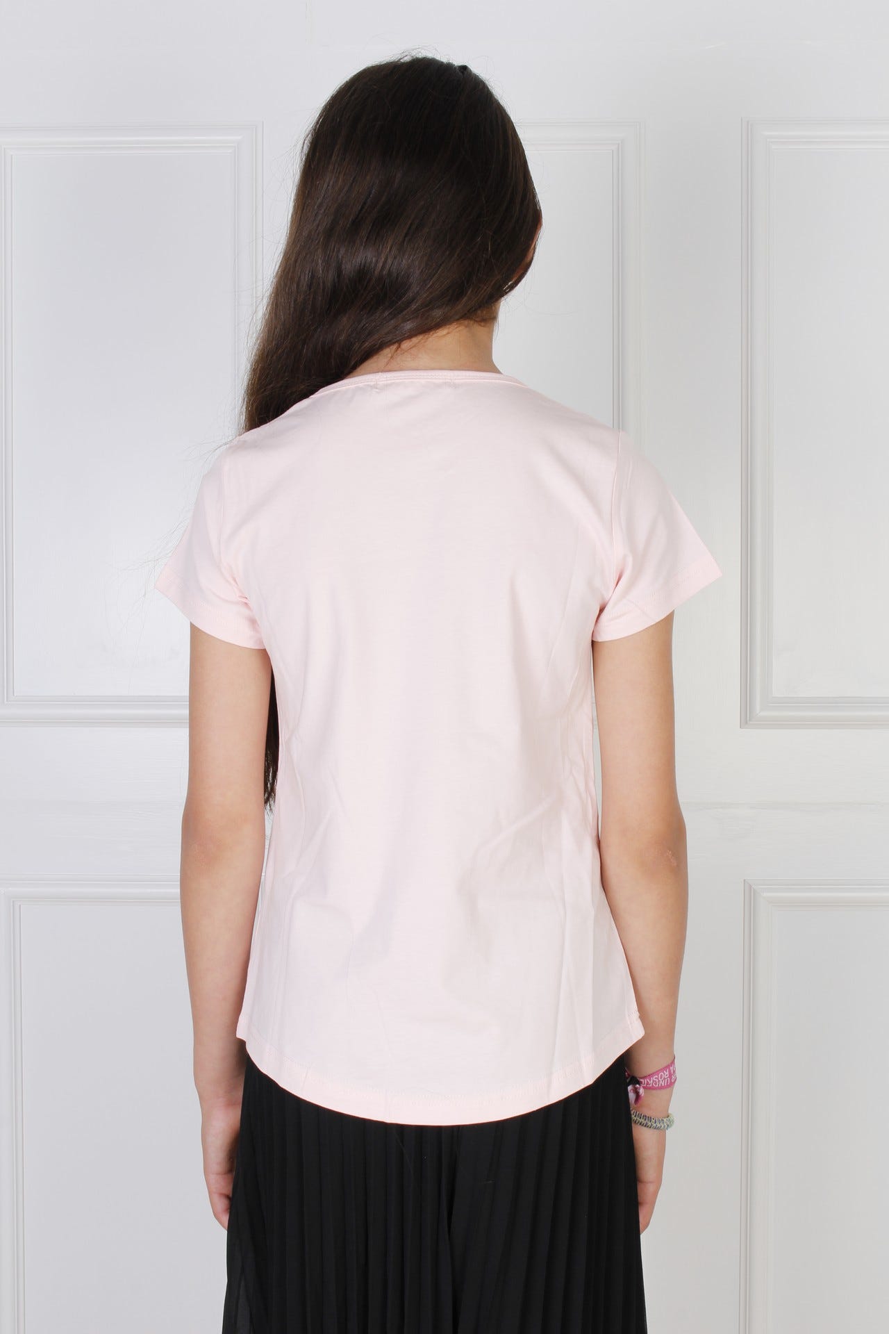 T-shirt m. motiv, Rosa