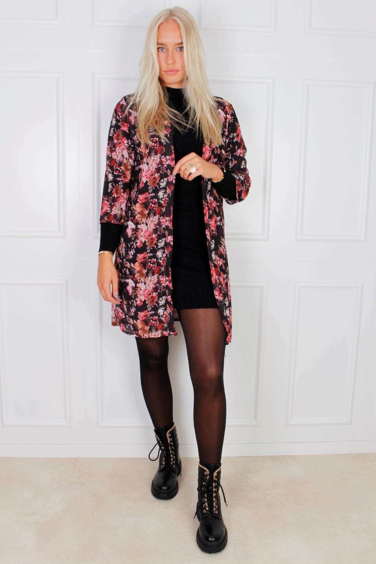 Camilla kimono, blomsterprint