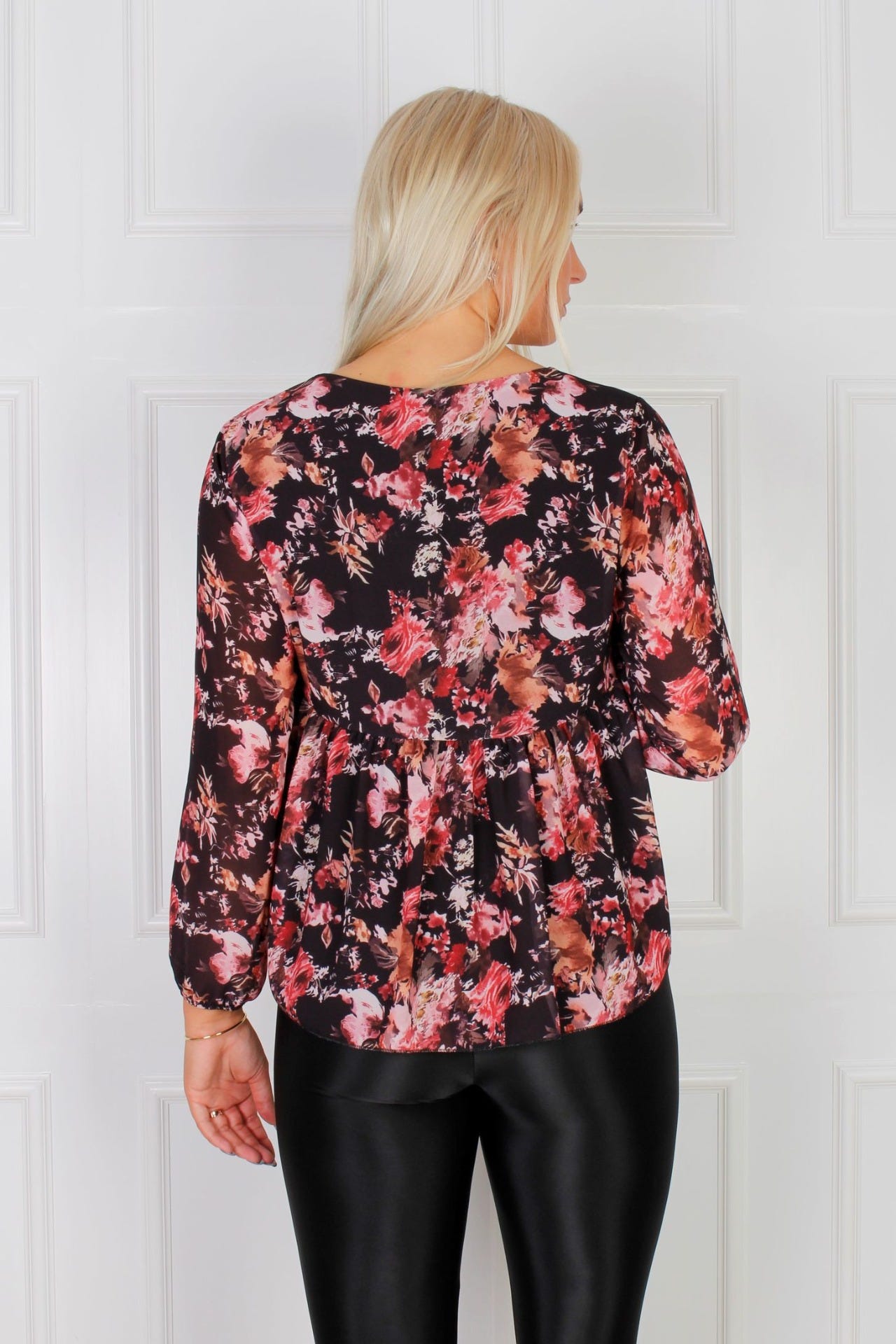 Frida bluse, blomsterprint