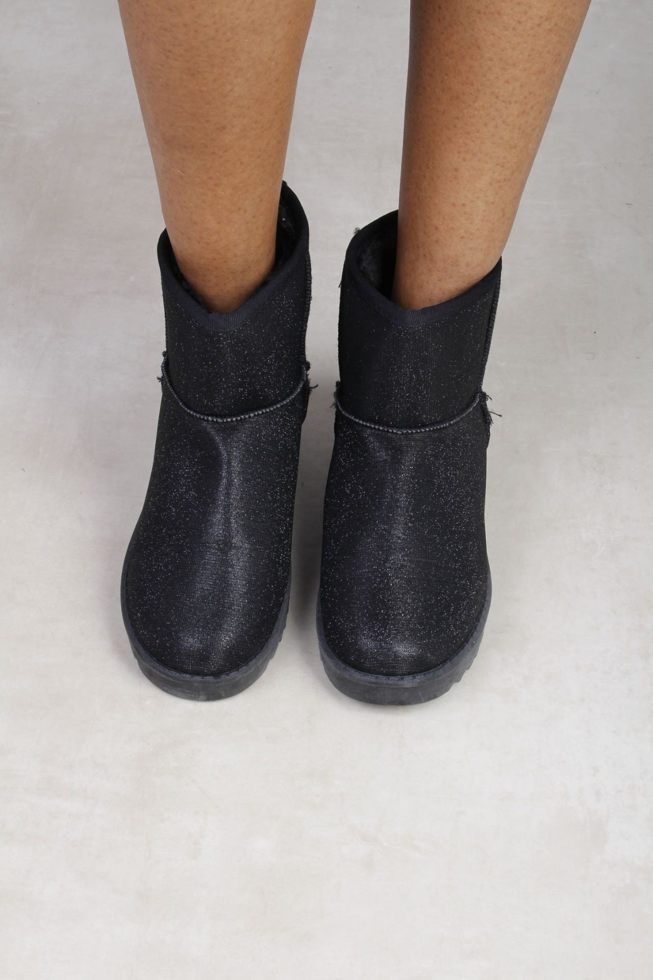 Bamse boots med glimmer, Sort