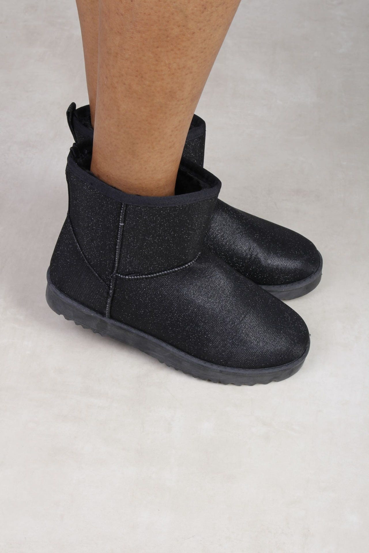 Bamse boots med glimmer, Sort