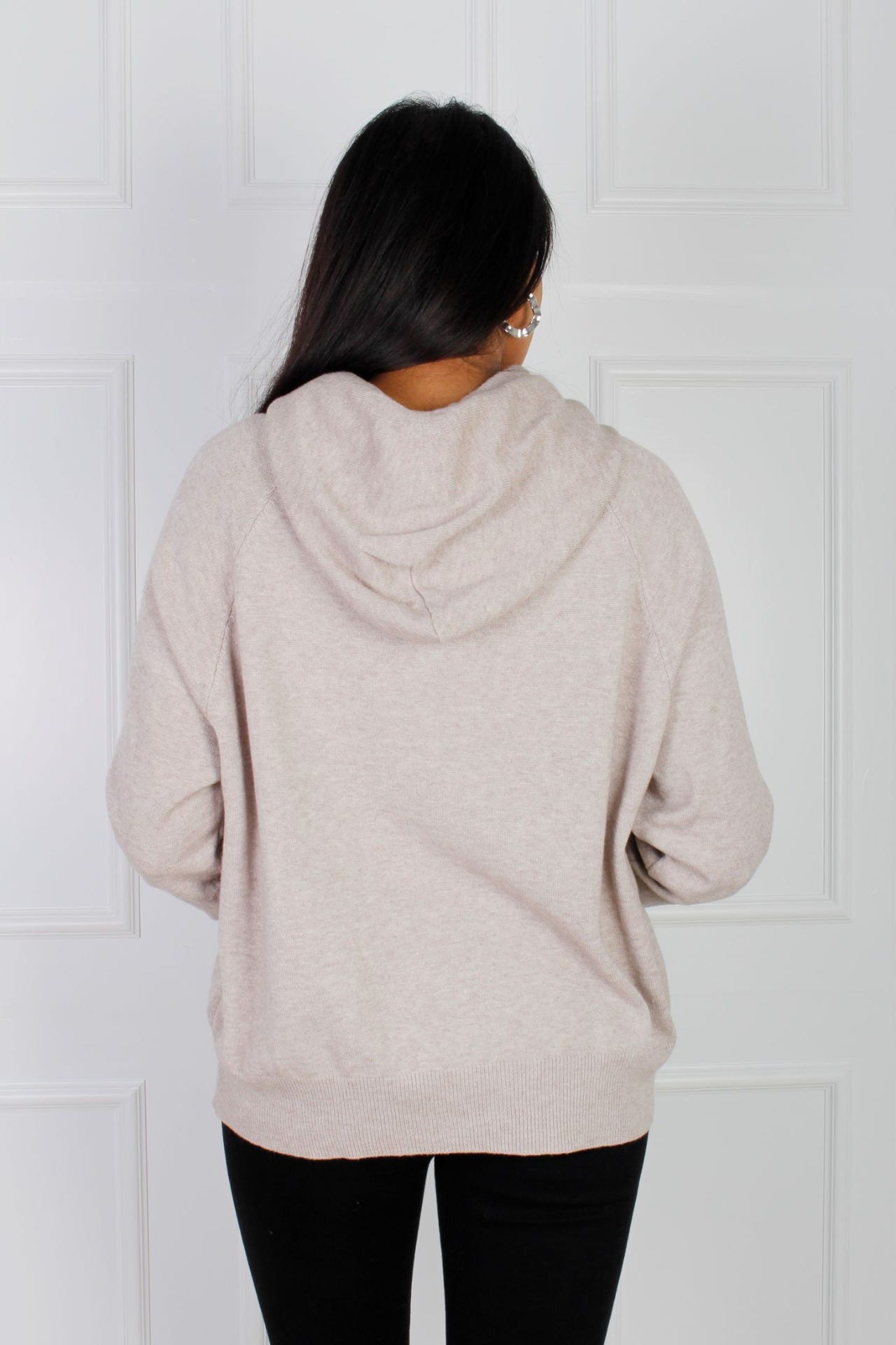 Dana hoodie m. peace, Beige