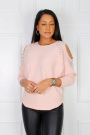 Batwing med  nitter, rosa