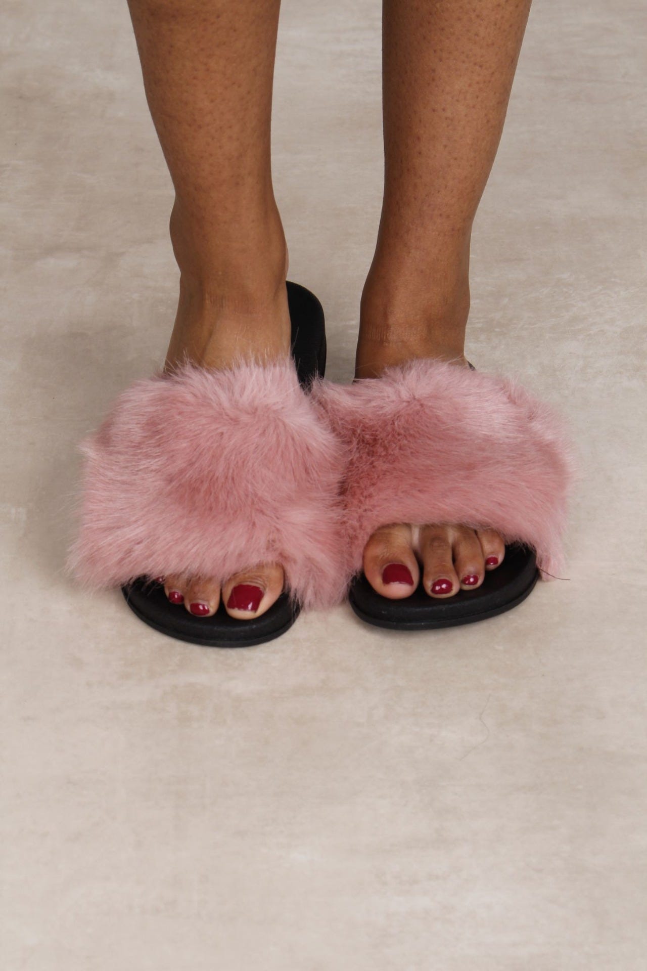 Plys slippers, Rosa