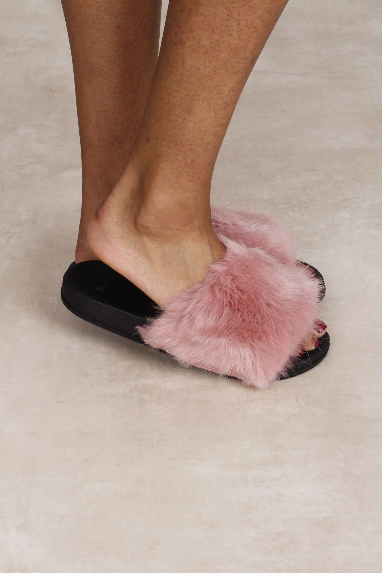 Plys slippers, Rosa