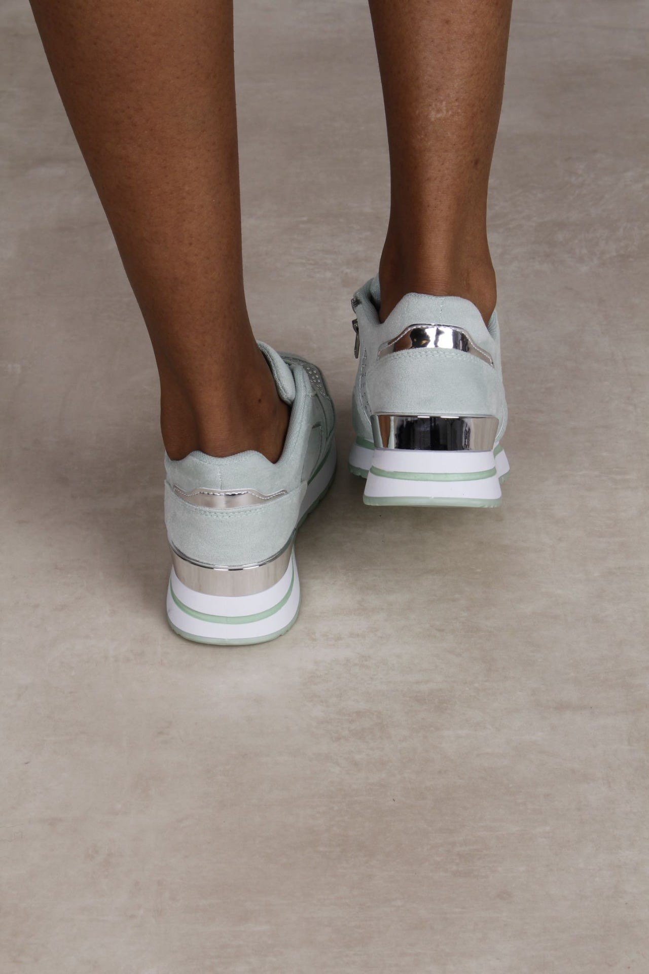 Sneakers m. detaljer, Mint