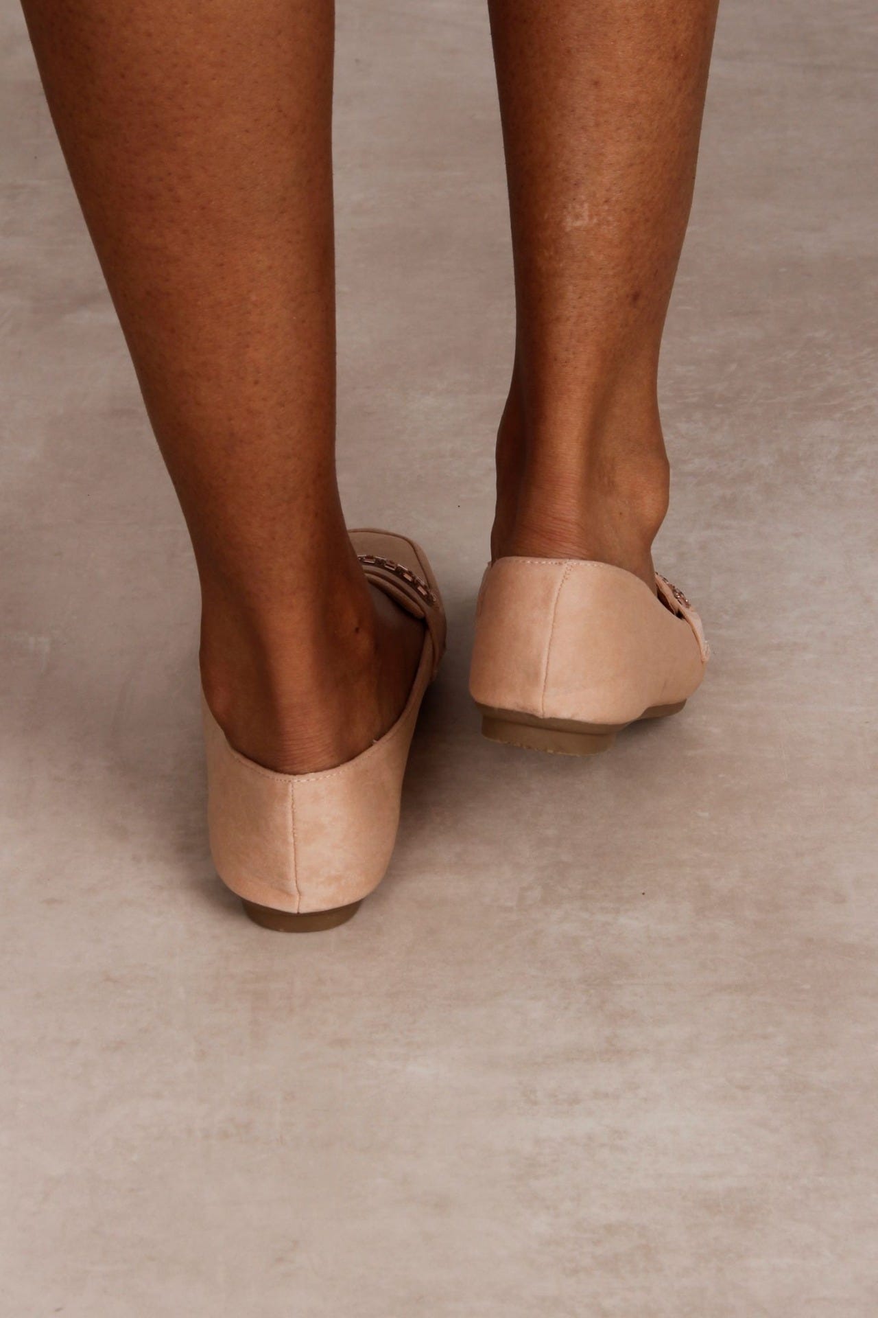 Ballerina med pynte detalje, Beige