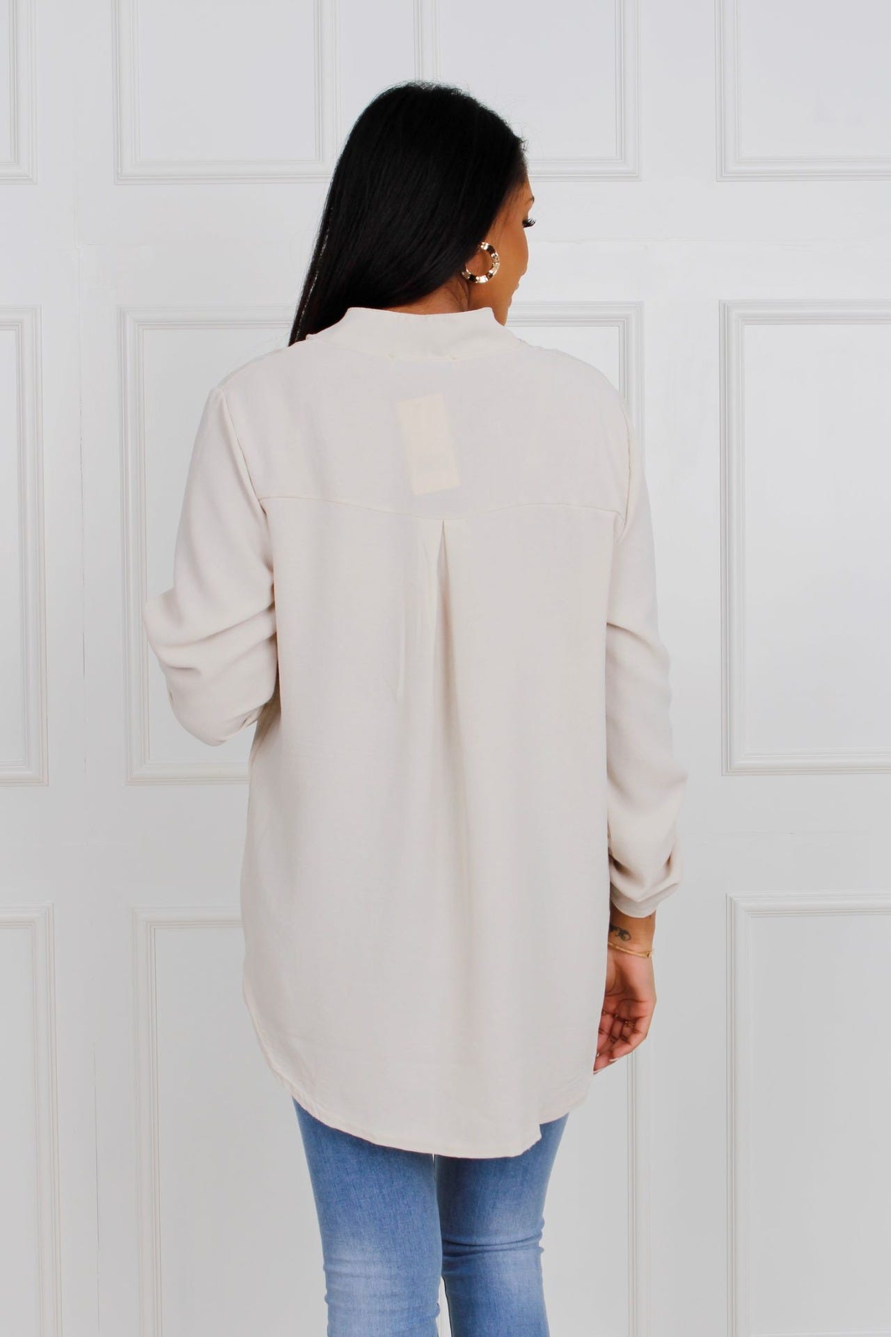 Adeline blus, Beige