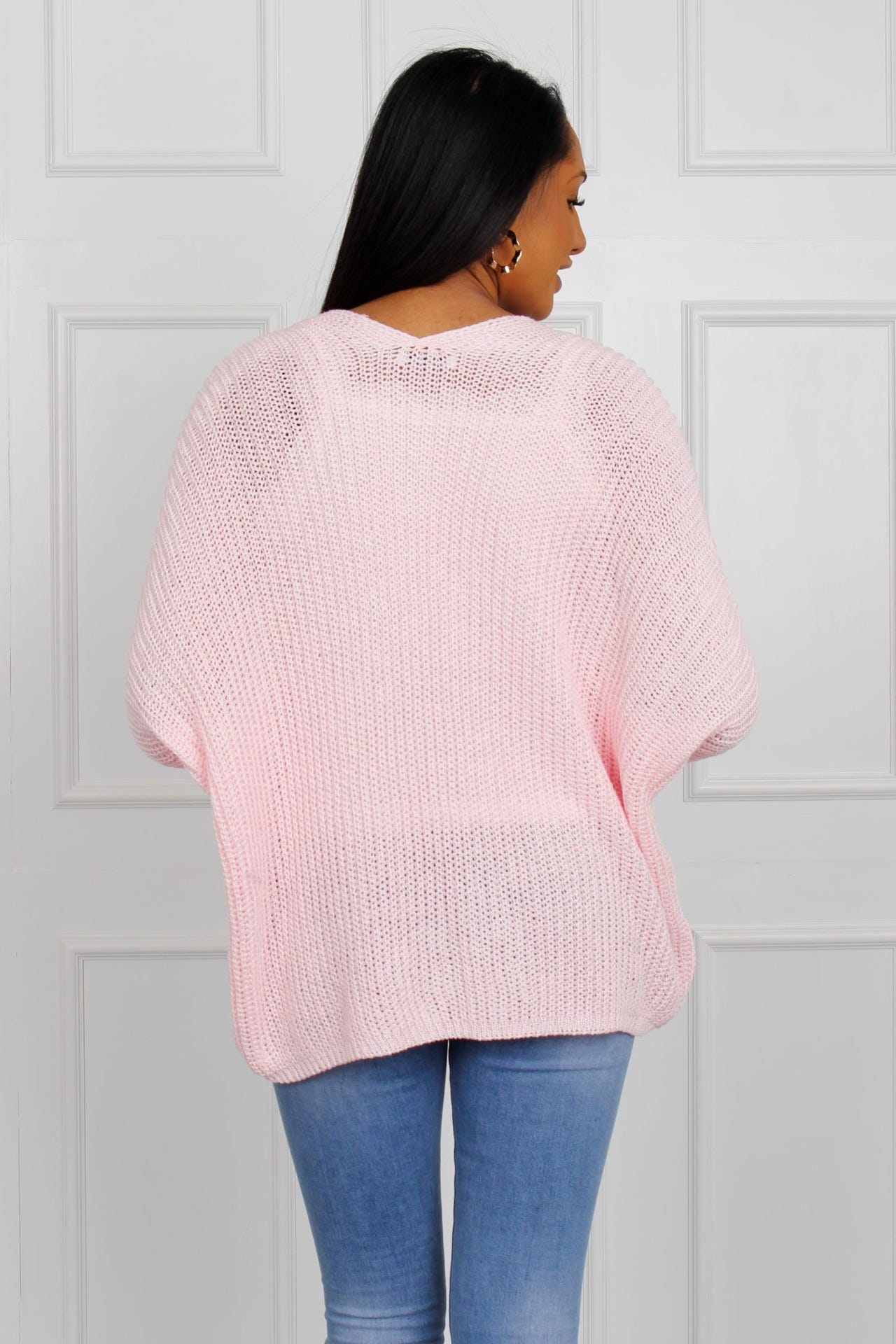 Lös cardigan, Rosa