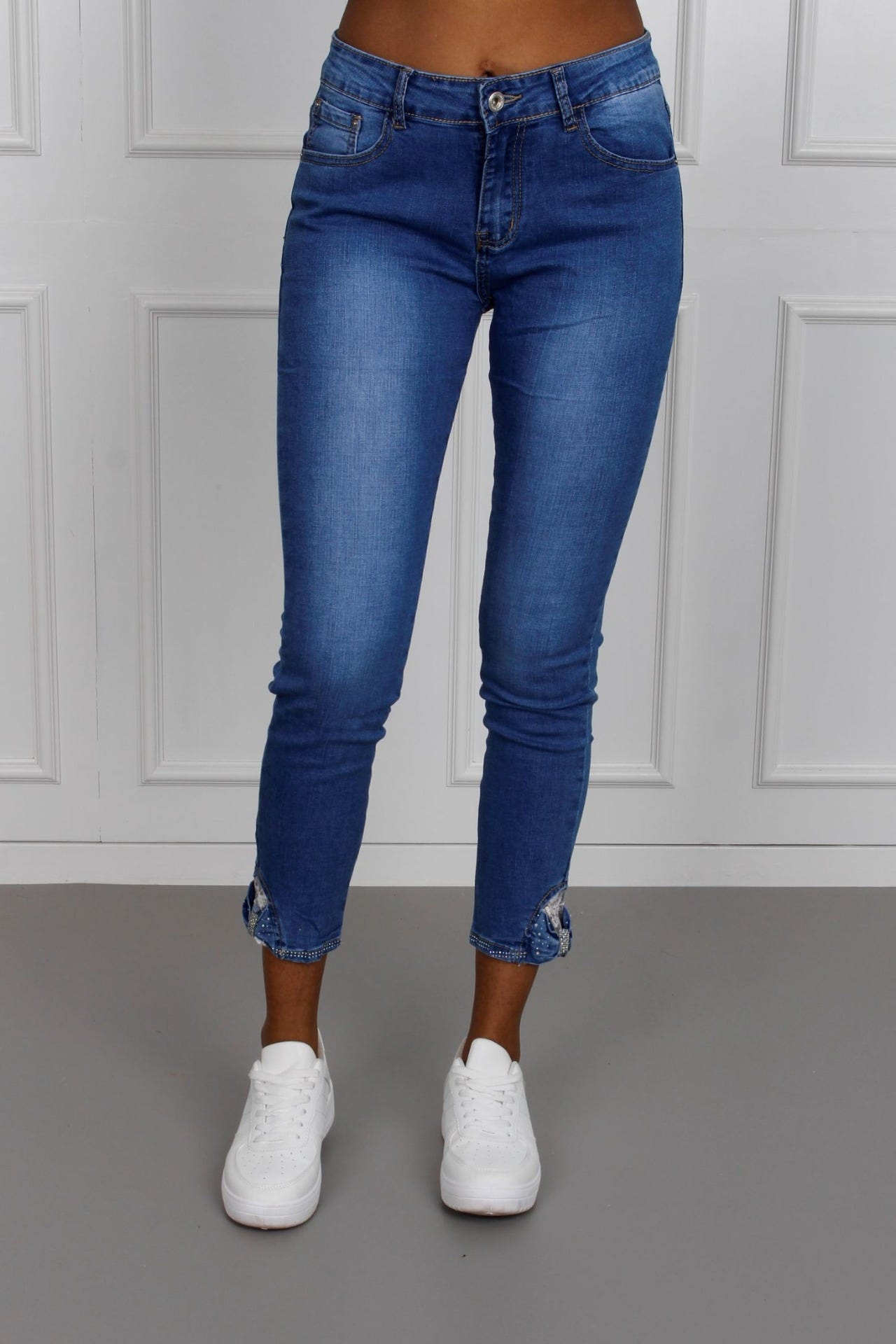 Jeans med blonde detalje