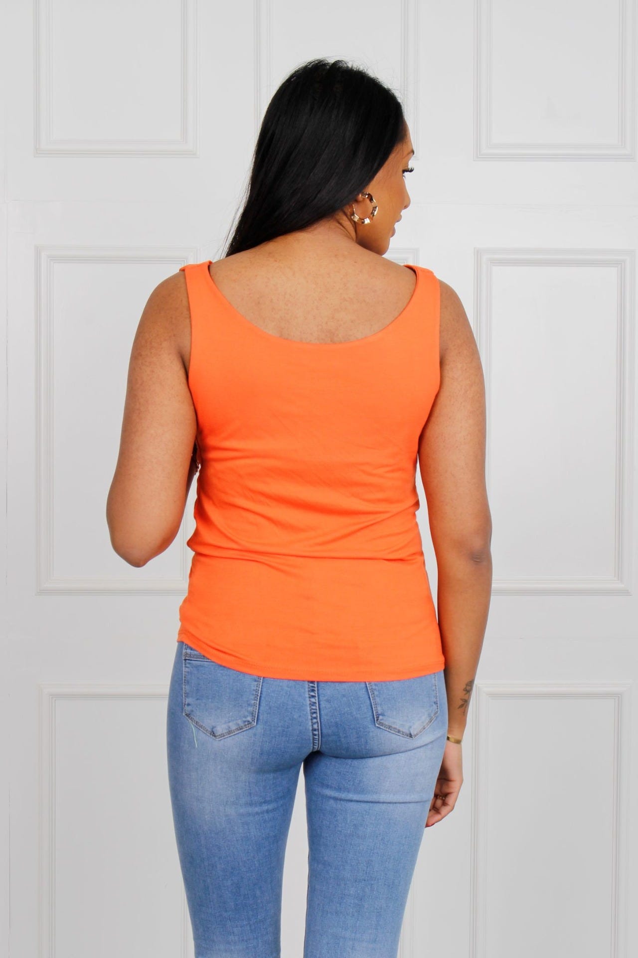 Vandfalds top, orange