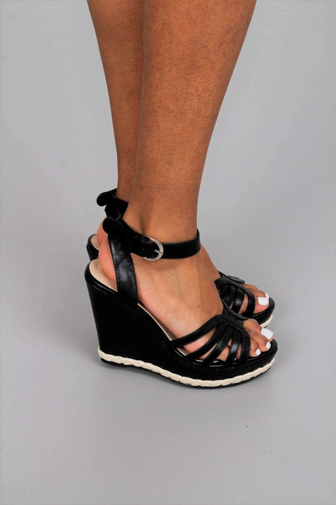 Sandal m. kilklack, Svart 
