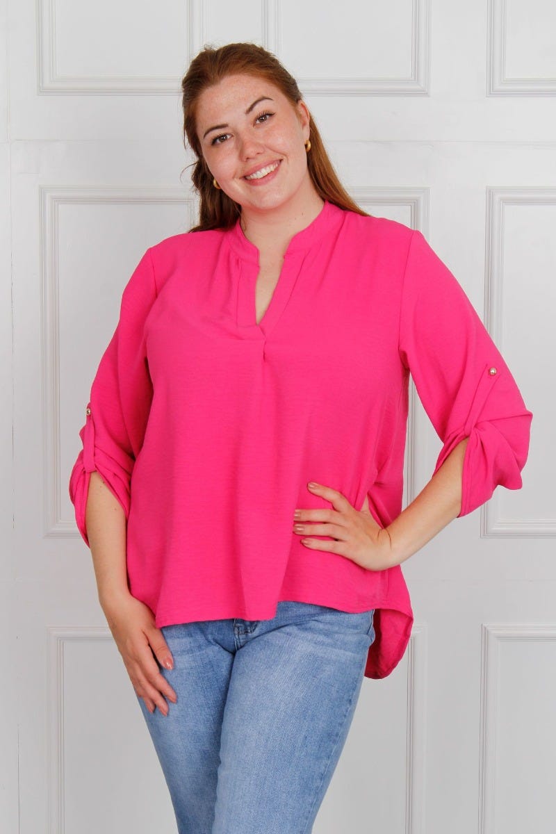 Adeline blus, Fuschia