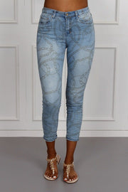 Jeans m. detaljer