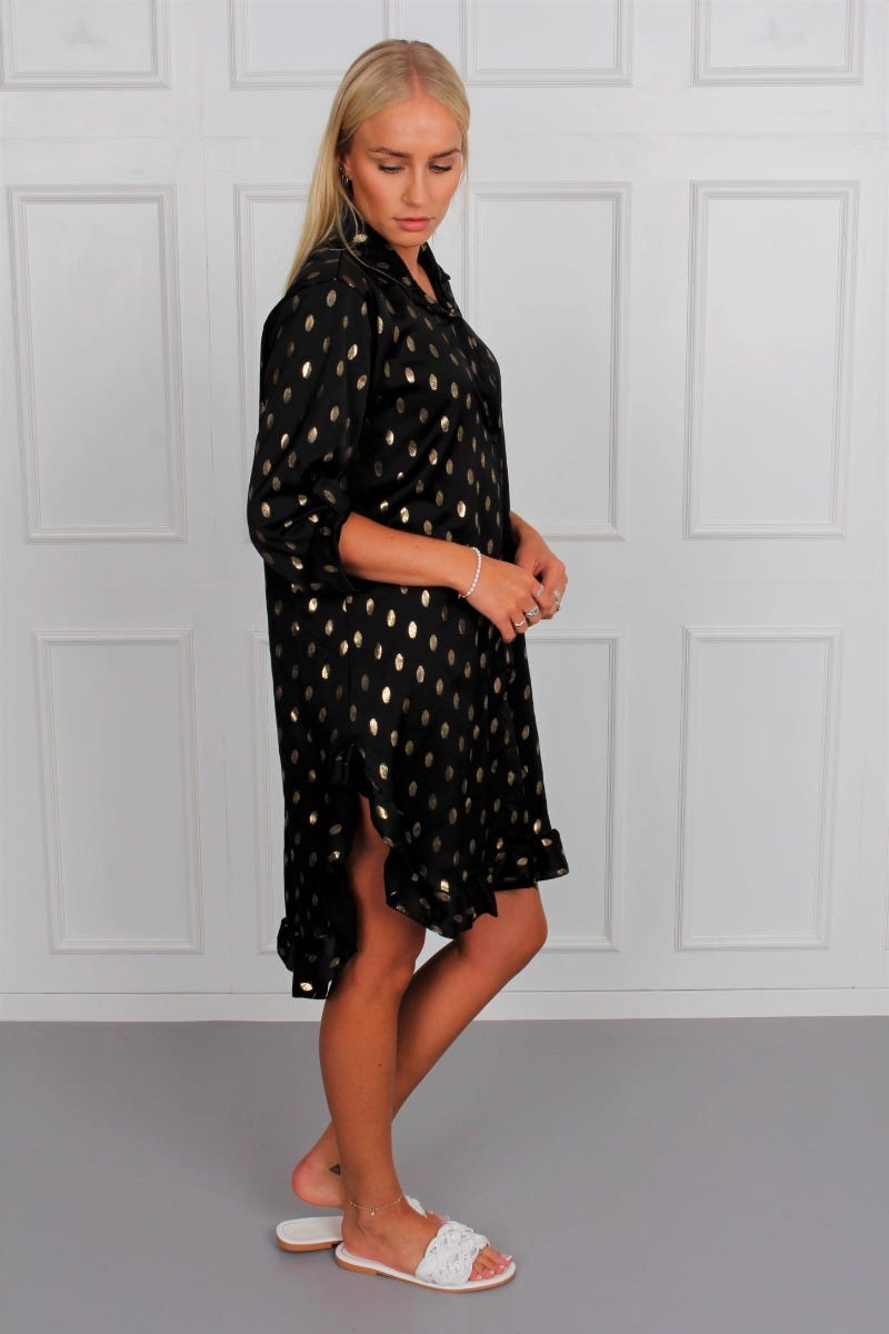 May tunika satin, Svart