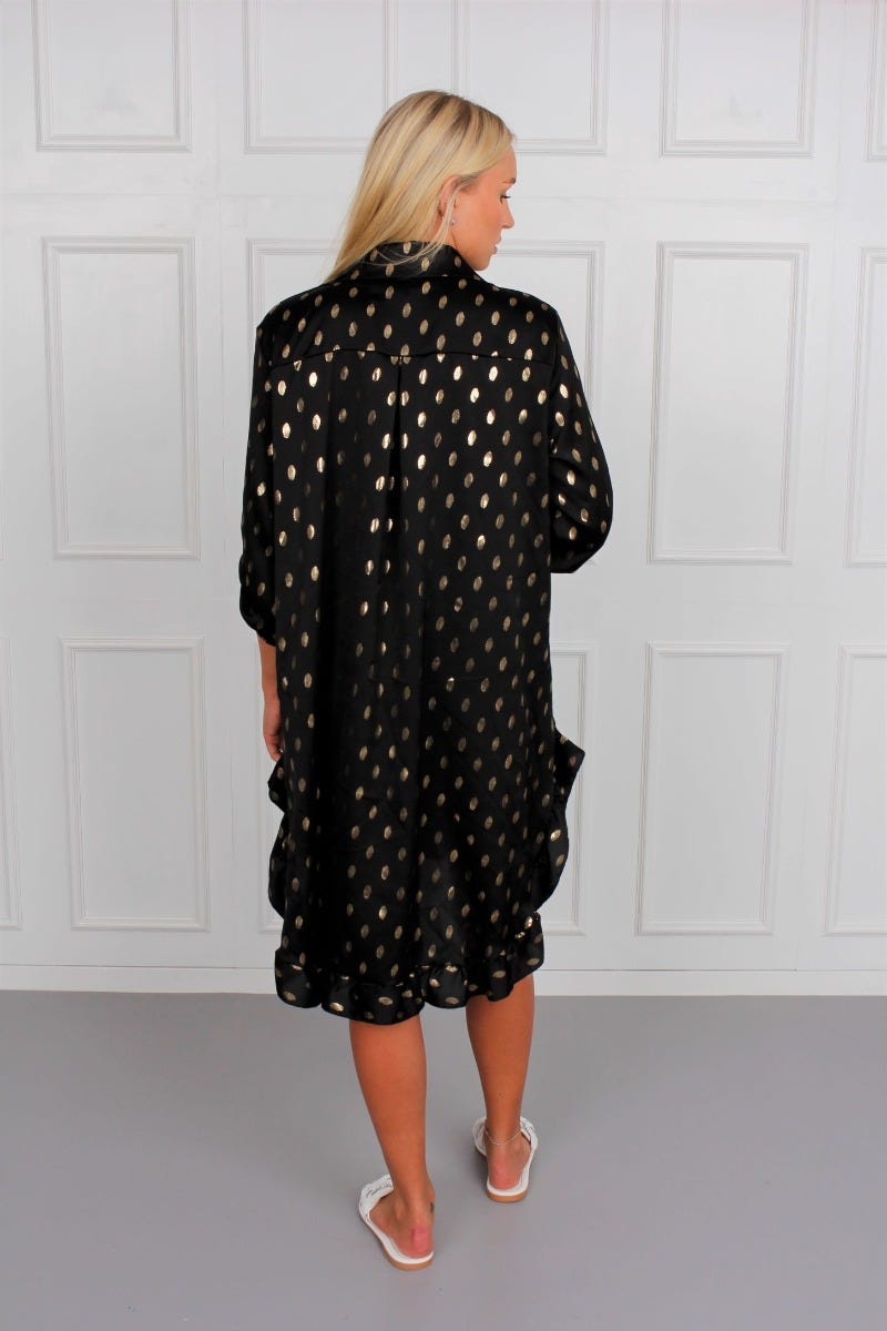 May tunika satin, Svart