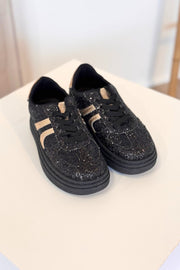 Glittriga sneakers, Svart