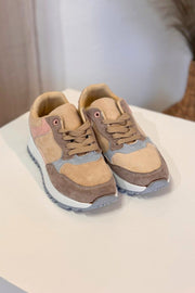 Sneakers m. nubuck Taupe