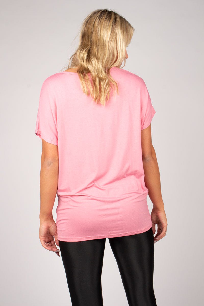 T-shirt m. leo motiv Rosa