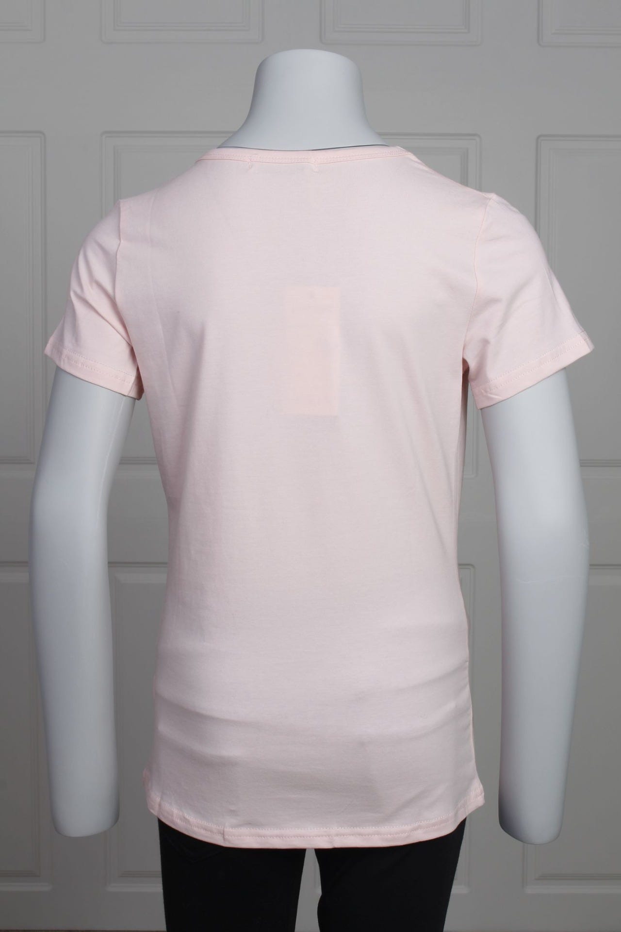 T-shirt m. paljett pingvin, Rosa 