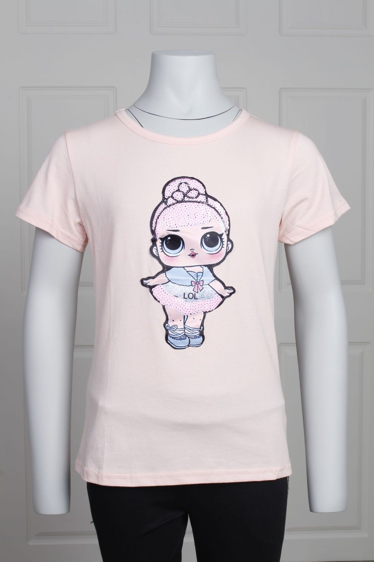 T-shirt m. dockmotiv, Ballerina