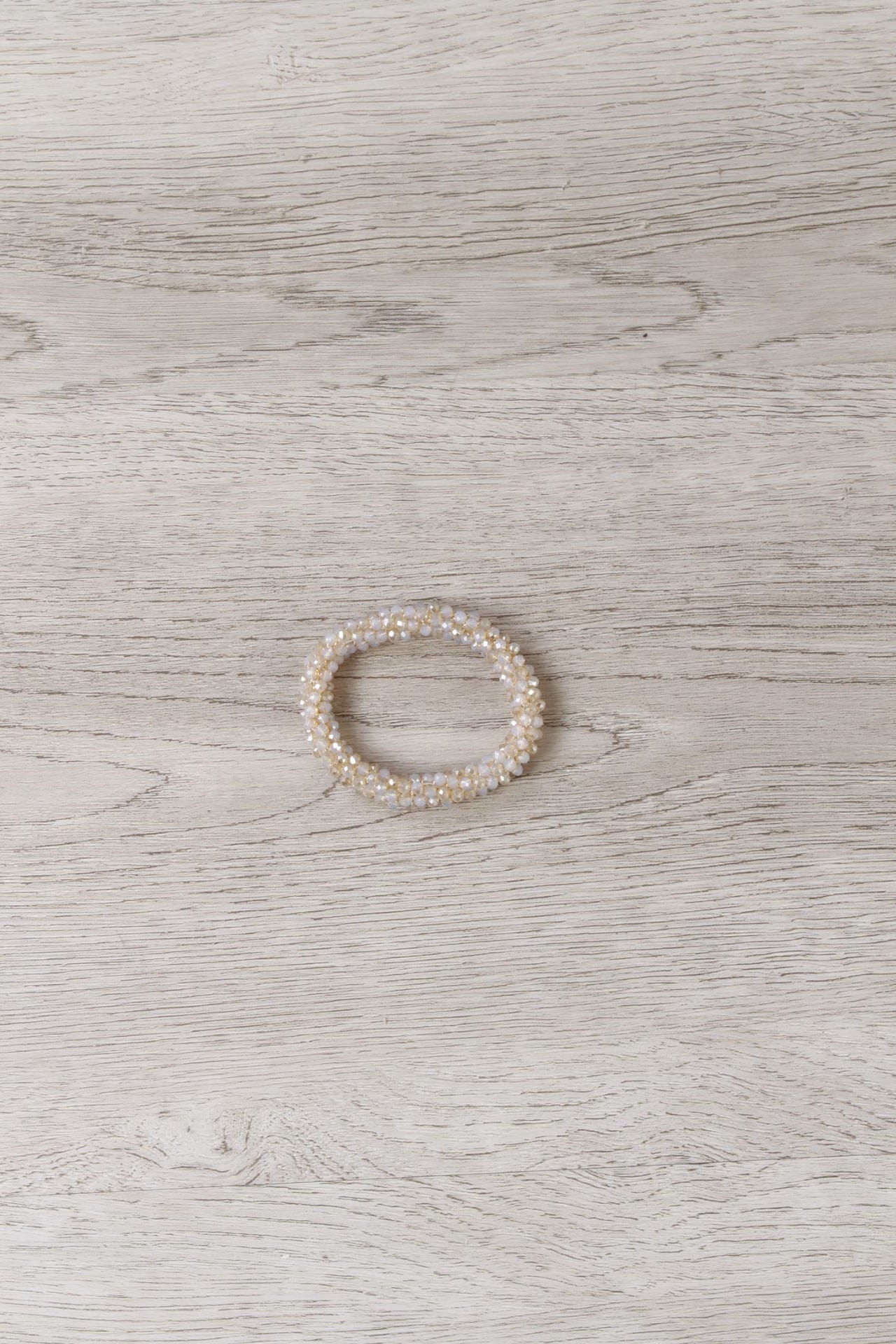 Armband m. pärlor, Beige