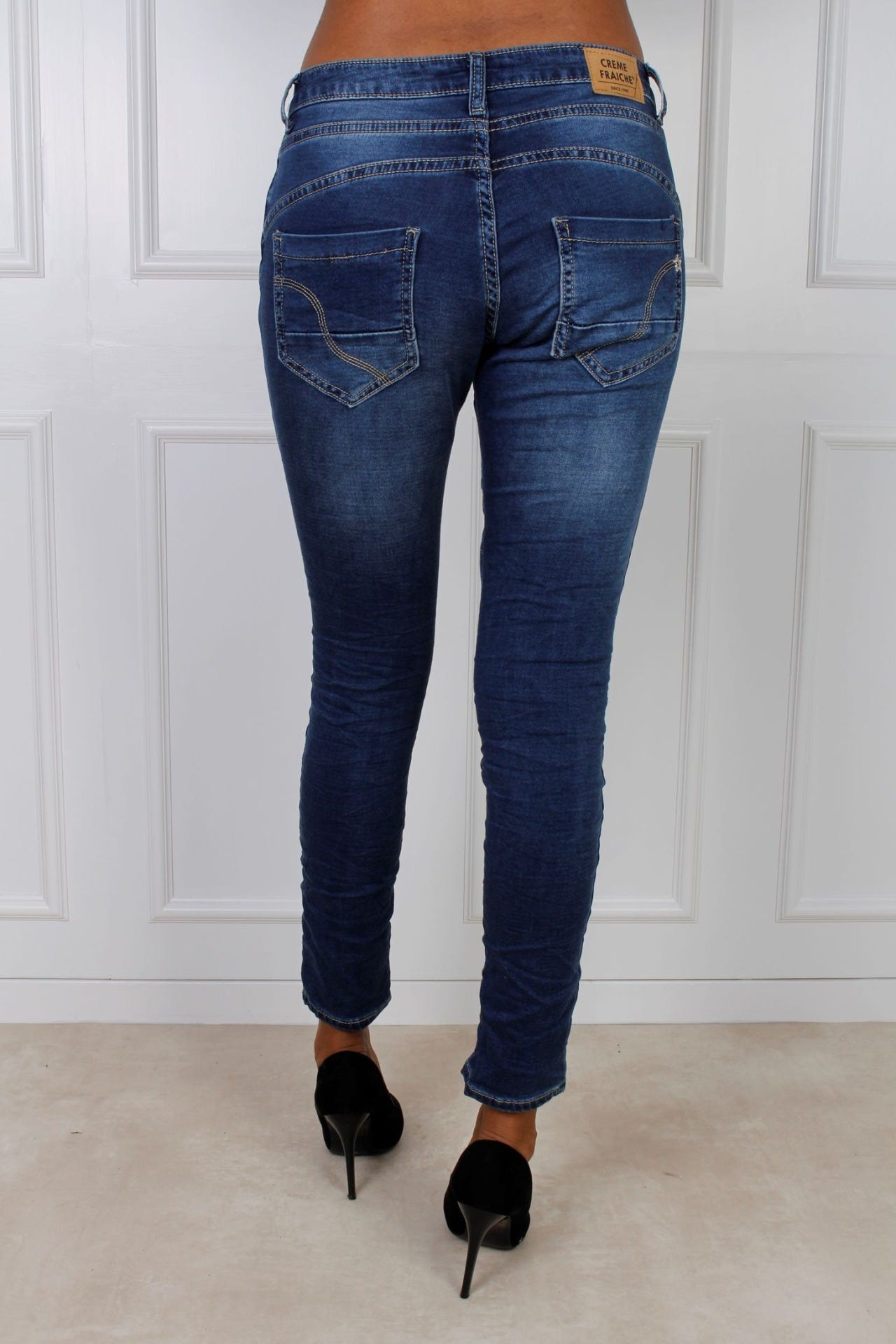 Baggy jeans med 10 knapper, denim