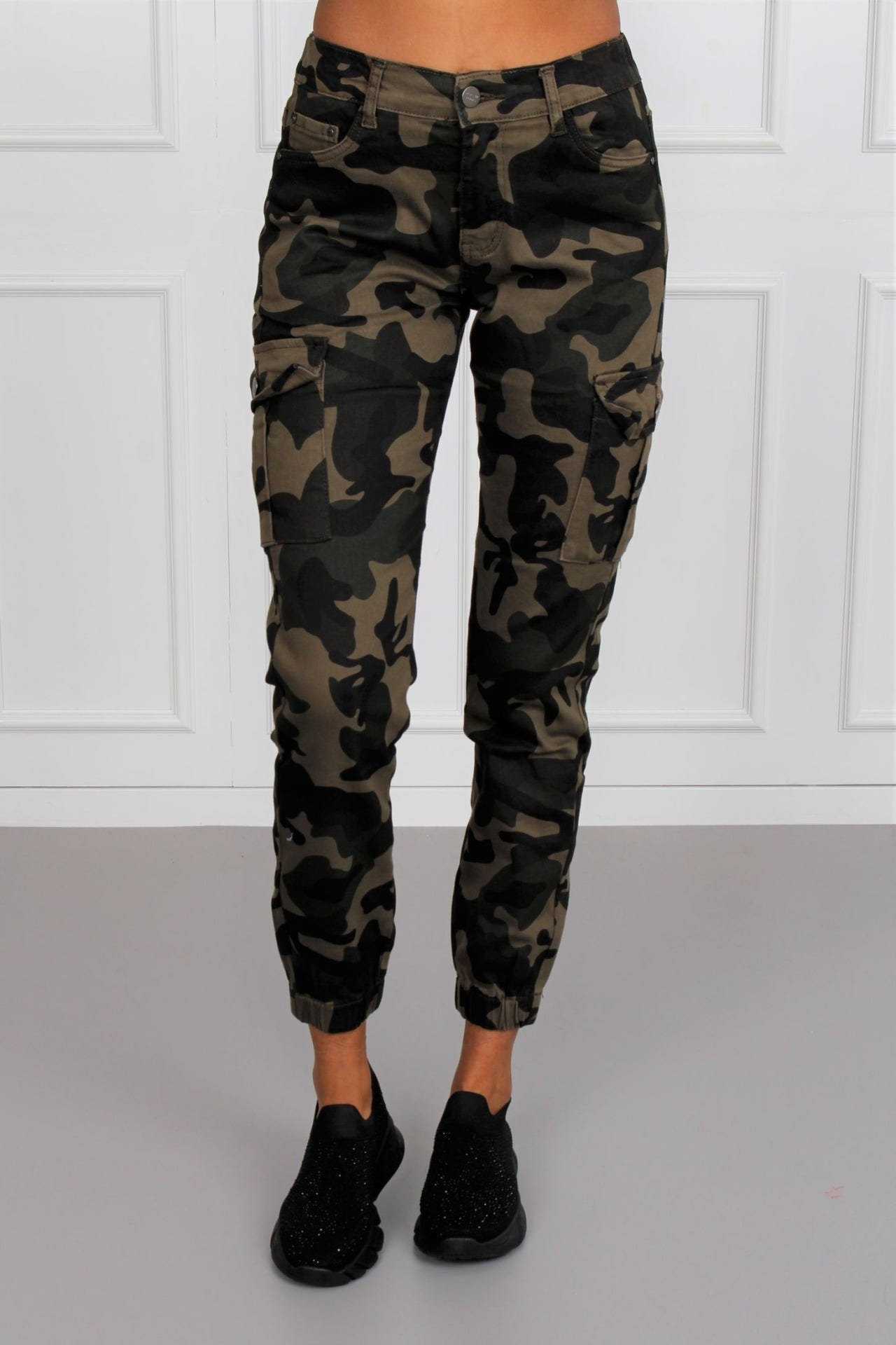 Cargo kamouflage jeans, Khaki