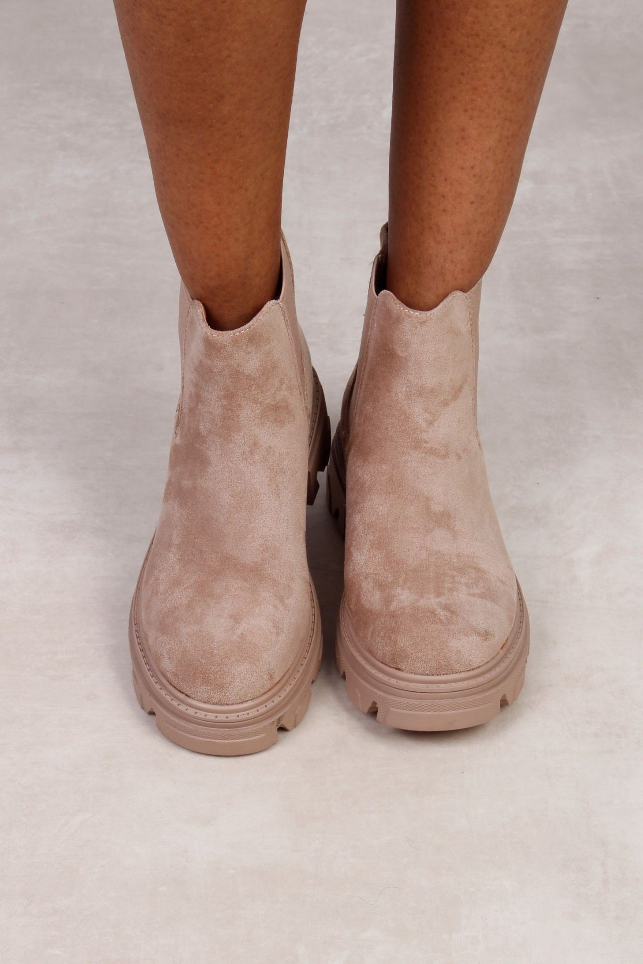 Chelseaboots i mocka, Beige