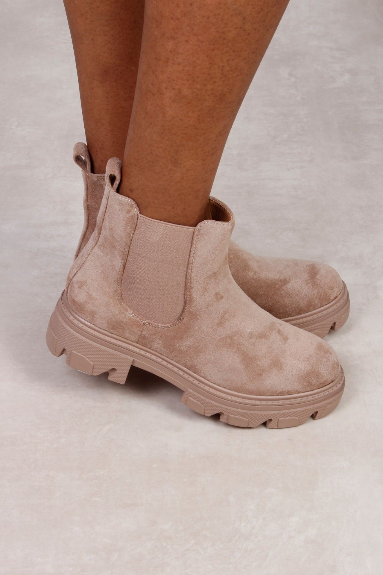 Chelseaboots i mocka, Beige