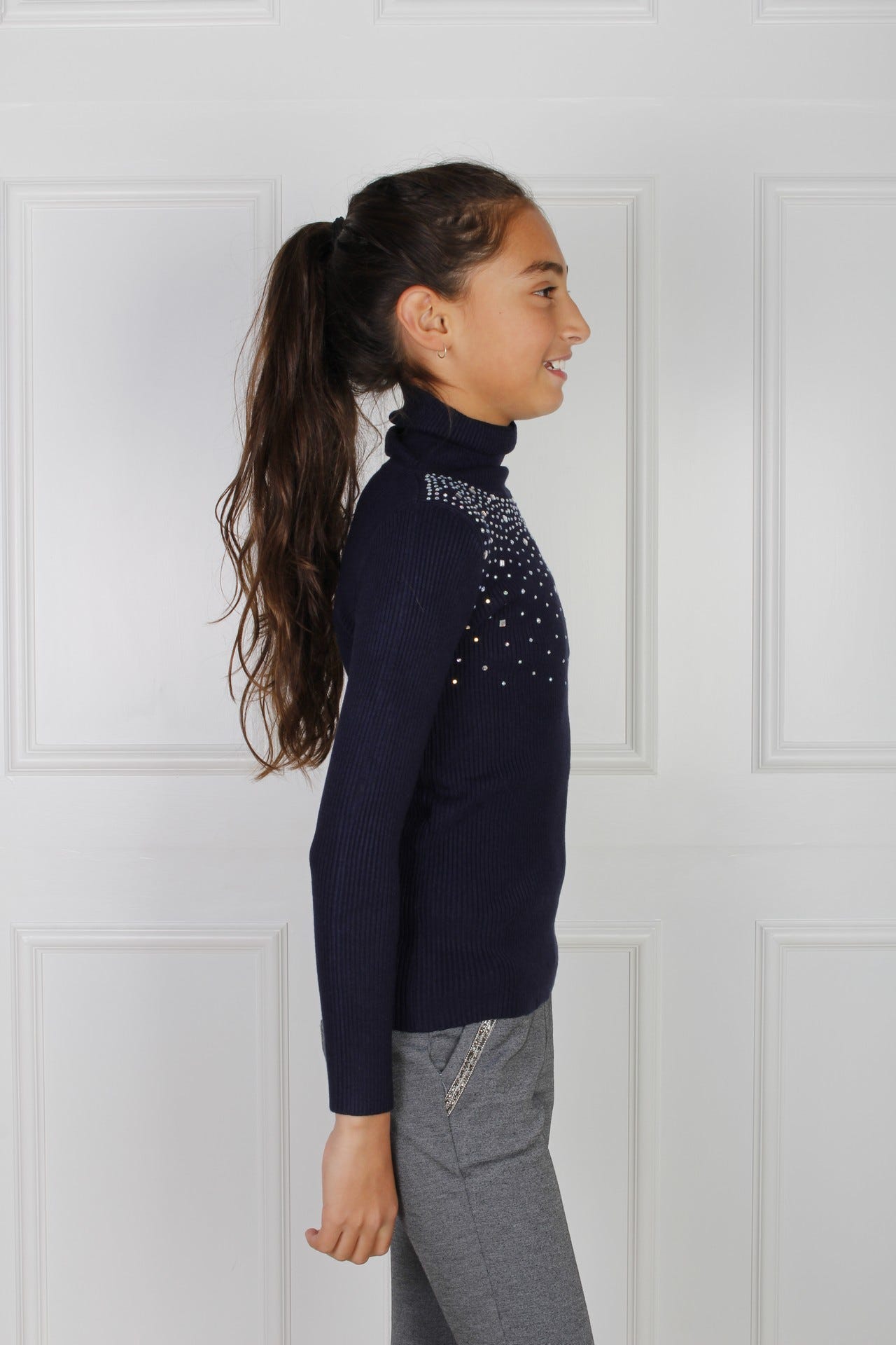 Turtleneck med similisten, navy