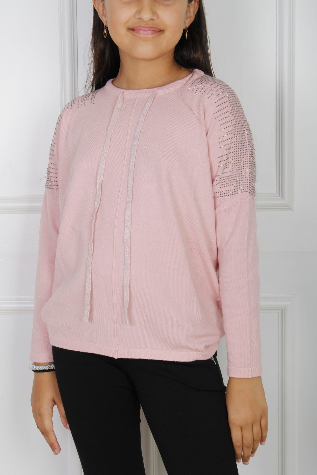 Bluse med similisten, rosa